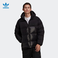 adidas阿迪达斯三叶草羽绒服男上衣2020保暖运动服连帽短款外套GE1324