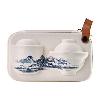 中国国家博物馆 溪山雨意茶具套装便携茶具礼品送长辈男生新年礼物