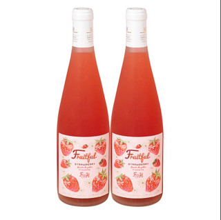 馥果 plus：馥果西班牙原瓶进口草莓起泡酒 750ml 双支