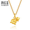 CHJ JEWELLERY 潮宏基 XQG30003723 铃兰花足金项链 40cm 5.05g