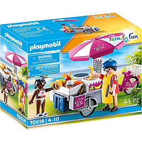 playmobil 摩比世界 快乐家庭系列 流动薄饼销售摊 儿童过家家玩具新年 快乐家庭系列 薄饼摊