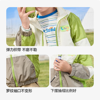 巴拉巴拉男童外套女童装2024时尚活力拼接运动上衣薄款春装潮 复古原野绿-00314 120cm