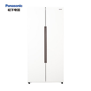 松下（Panasonic）570升家用对开门冰箱 超薄大容量双开门 冷冻王冰箱 磨砂白色NR-JB57WPA-W