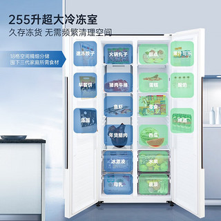 松下（Panasonic）570升家用对开门冰箱 超薄大容量双开门 冷冻王冰箱 磨砂白色NR-JB57WPA-W
