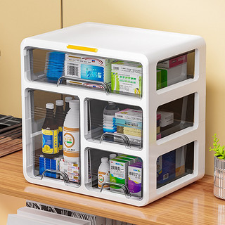 药箱家庭装抽屉式大容量药品药物收纳柜家用医疗小药盒药筐急救盒