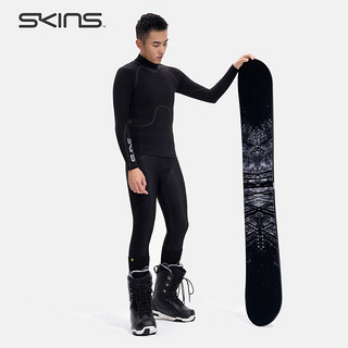SKINS 思金斯 S3 中度压缩 男士滑雪运动套装 压缩衣压缩裤滑雪袜三件套 黑色 XXL