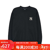 MLB 男女情侣复古渐变老花圆领卫衣宽松休闲百搭3AMTM0234-50BKS-M