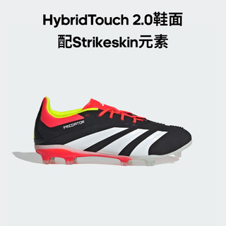 adidas阿迪达斯官方PREDATOR ELITE FG J男大童硬天然草坪足球鞋 黑色/白色/橙色 38.5(235mm)