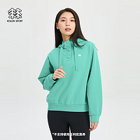 KOLON SPORT/可隆卫衣 女子户外连帽吸湿防晒登山打底休闲运动长袖 LKMT4ST572-GN 绿色 170/L