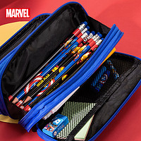 88VIP：Disney 迪士尼 包邮迪士尼笔袋大容量男孩小学生初中生漫威酷炫文具袋帆布铅笔袋