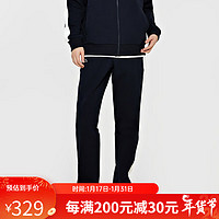 卡帕（Kappa）复古休闲裤2024男运动裤黑色长裤直筒卫裤K0E12AK01 暗夜蓝黑-906 S
