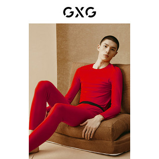 GXG保暖内衣【薄暖】男士保暖套装轻薄保暖打底衫男23冬季 红色 M