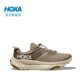 HOKA ONE ONE男款秋冬户外畅行徒步鞋 TRANSPORT 舒适缓震耐磨 沙色/蛋酒色 40