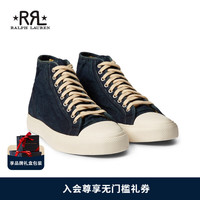 RRL男女同款 经典款Mayport靛蓝帆布运动鞋RL90215 410-海军蓝 42