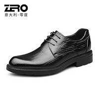 零度【断码】男士皮鞋商务正装德比鞋职场办公真皮鞋子男-599 B1223659黑色 44