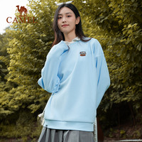 CAMEL 骆驼 抓绒卫衣半开胸立领2023秋季新款中性蓄热保暖抗静电男女同款