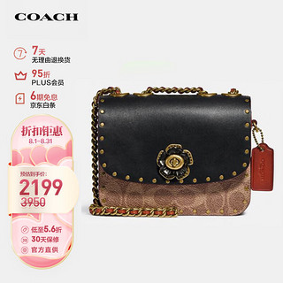 COACH 蔻驰 七夕礼物 女士专柜款山茶花系列斜挎包C2462B4NQ4