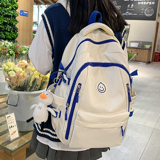 JINSHIWQ 书包初中女生高中学生背包小学生大学生旅行双肩包大容量轻便新款