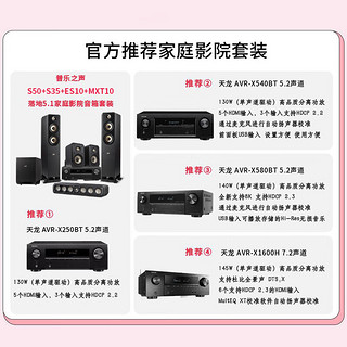 天龙（DENON） X550+ES50 音响 家庭影院 音箱 5.1落地家庭音响 功放机 普乐之声家用客厅hifi电视音响 低音炮