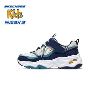 SKECHERS 斯凯奇 童鞋休闲男女童运动鞋中大童熊猫鞋老爹鞋405210L 海军蓝色/多彩色/NVMT320元