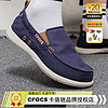 卡骆驰（crocs）男鞋 24春季新款沃尔卢运动轻便耐磨休闲鞋透气帆布鞋一脚穿板鞋 深蓝-水泥灰/晒图退【20】 M8(41-42/260mm)