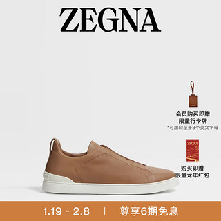 杰尼亚（Zegna）【吴磊特别款】杰尼亚男鞋Triple Stitch™ SECONDSKIN奢华休闲鞋 41.5