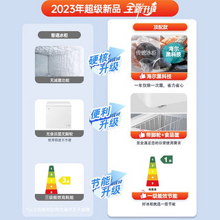 Haier 海尔 冰柜家用商用大容量300升以上全冷冻海鲜超低温深冷速冻柜 300升顶配大容量冻430斤肉