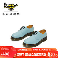 Dr.Martens 马丁（DR.MARTENS）1461 英伦风经典简约复古光面皮女士3孔马丁单鞋 天蓝色 37