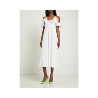 Giambattista Valli 香港直邮潮奢 Giambattista Valli 女士褶饰棉质府绸迷笛连衣裙