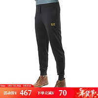 ARMANI/阿玛尼 EA7 男士时尚运动休闲裤长裤 8NPP53 PJ05Z 黑色+金字 208 XL