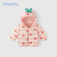 JELLYBABY儿童羽绒服3岁宝宝冬装小女童轻薄婴儿冬季男童外套冬款 粉色 100cm