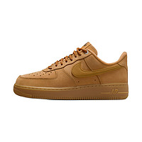 NIKE 耐克 Air Force 1'07 Wb 女子休闲运动鞋 FZ7372-200 亚麻/麦黄/橡皮浅褐/黑/团队金 40.5