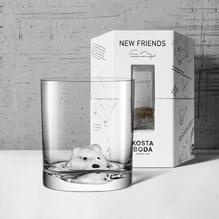 KOSTA BODA瑞典NewFriends纯手工立体动物水晶杯白酒玻璃杯【新年】 全套水杯5只装【新年】