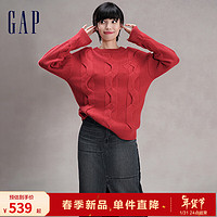 GapX 8ON8联名 龙年男女2024新年羊毛混纺毛衣854511 红色 185/104A(XXL)亚洲尺码
