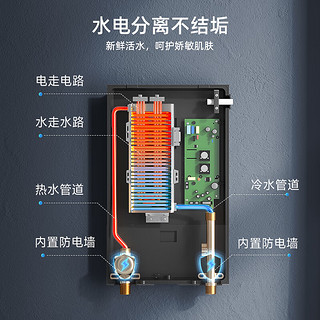 Vanward 万和 即热式电热水器7000W速热恒温小厨宝热水器省电家用集成淋浴洗澡免储水