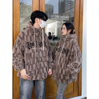 梦月奚XHHSUZ 秋冬软糯糯加厚羊羔毛棉服外套男女装长袖上衣百搭ins 粉色 掉毛介意慎拍 S
