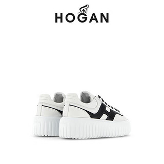 HOGAN H-STRIPES系列 女士低帮休闲鞋 HXM6450FE91 白/黑 36