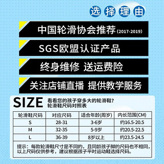 乐秀（ROADSHOW）轮滑鞋儿童溜冰滑冰鞋可调节初学者旱冰鞋男女童专业RX1S滑轮鞋 蓝绿单鞋【送轮滑包大礼包】 S小码(28-31适合)