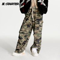 STARTER| 针织长裤女款24年春中性户外迷彩宽松多口袋工装裤 绿迷彩 XS 165/84A