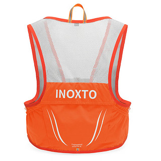 鹰图（INOXTO）越野跑步背包轻量贴合背心2.5L马拉松夏季双肩包水壶包592L码桔色 桔色+2个300ML水壶