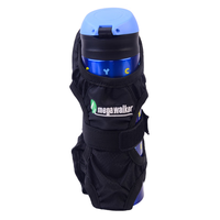 迈佮(MEGA WALKER)户外登山徒步水壶包水瓶保护挂腰水壶袋折叠水壶套通用便携水杯包 黑色
