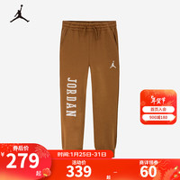 NIKE 耐克 JORDAN 耐克AJ童装男童加绒长裤保暖儿童针织运动裤子 英伦棕 160/66(L)