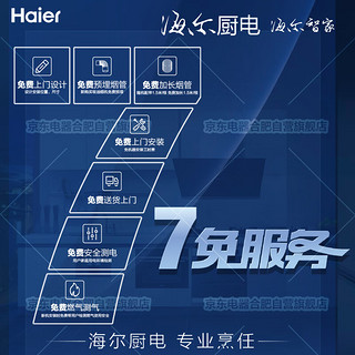 海尔（Haier）智家 抽油烟机 挥手智控 高频自清洗PL903C2+5.2KW猛火灶+16L下置风机烟灶热三件套