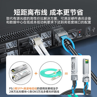 山泽(SAMZHE)SFP28+线 DAC线缆堆叠线万兆直连线25G兼容华为/华三/思科/H3C曙光浪潮中兴等5米DAC-25G-05