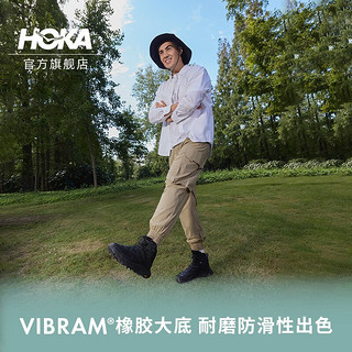 HOKA ONE ONE 男女鞋秋冬ANACAPA GTX中帮登山徒步鞋防水版耐磨减震支撑 雾灰/青柠色 35.5