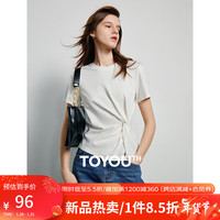 TOYOUTH 初语 扭结不规则T恤