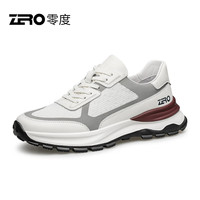 零度Zero男鞋2024春夏透气百搭飞织网面鞋显高轻便日常运动休闲鞋 白色 40