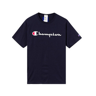 Champion 美版CHAMPION冠军短袖T男女情侣印花草写logo打底T恤潮ins集C