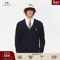 TEENIE WEENIE Men小熊男装毛针织开衫男2024春季毛衣上衣休闲外套 藏青色 170/M