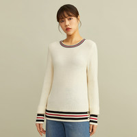 真的好【28日早10点5折抢】 简约拼色海军学院风纯羊毛衫